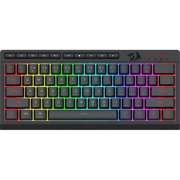 Teclado Gamer com Fio Redragon Shiva 61 K522-RGB Preto