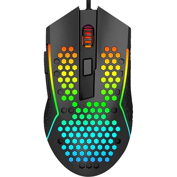 Mouse Gamer Redragon Reaping M987-K RGB 12.400 DPI Alambrico - Preto