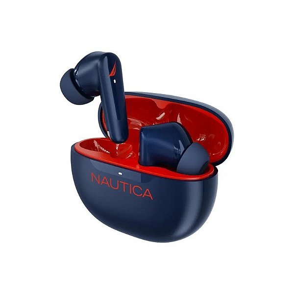 Fones de ouvido Nautica T200+ intra-auriculares TWS - Azul-marinho-avermelhado