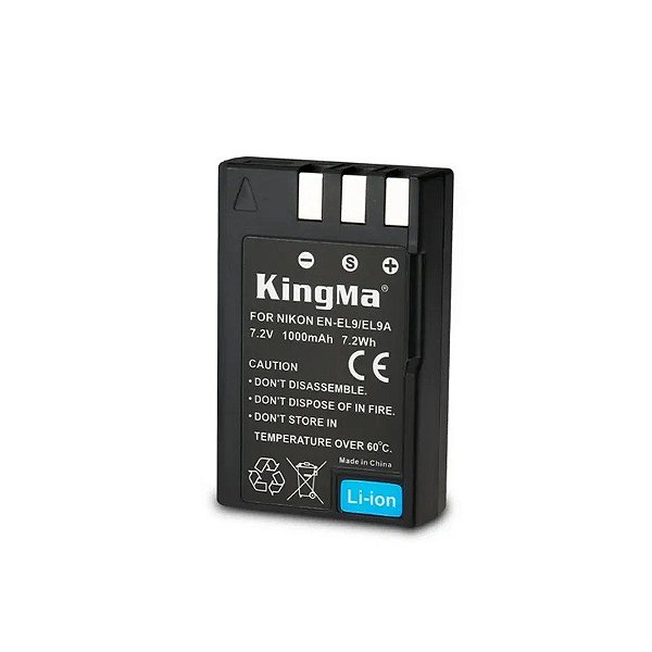 Bateria Kingma EN-EL9 1000mAh para Câmeras Nikon