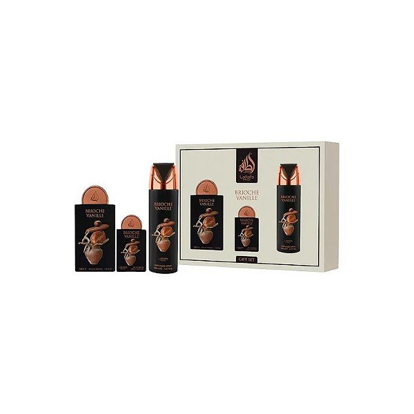 Kit Lattafa Pride Brioche Vanille Presente Eau de Parfum Unissex - 3 Unidades