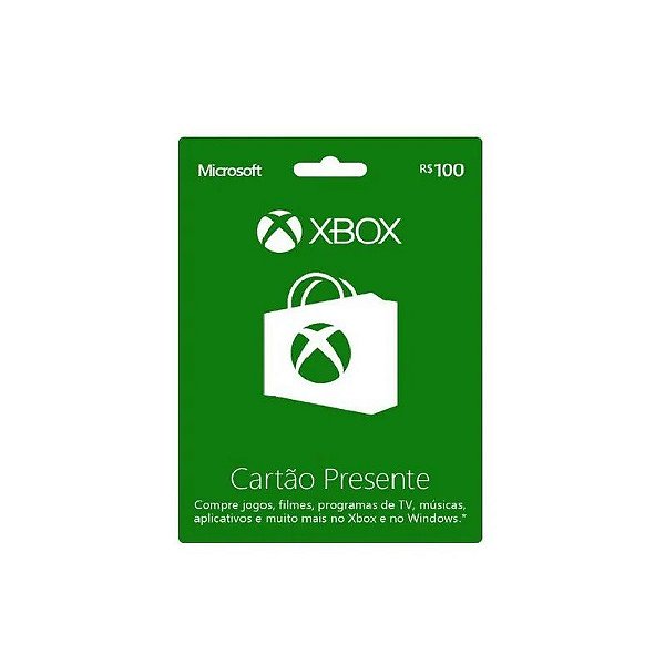 Cartão Presente de R$100 para Xbox Live