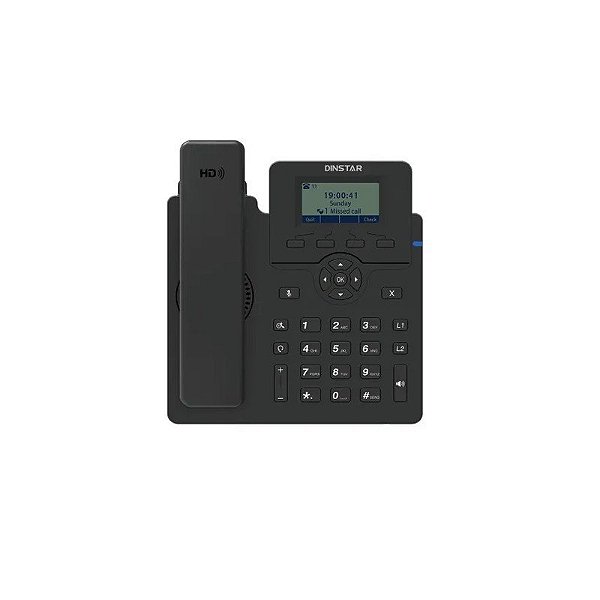 Telefone IP Dinstar C60SP 2 Linhas LCD 5*Conferência Poe