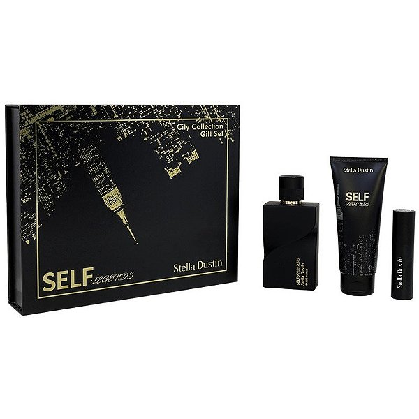 Kit Perfume Stella Dustin Self Legends EDP 100mL+5mL+Shower Gel 100mL - Masculino