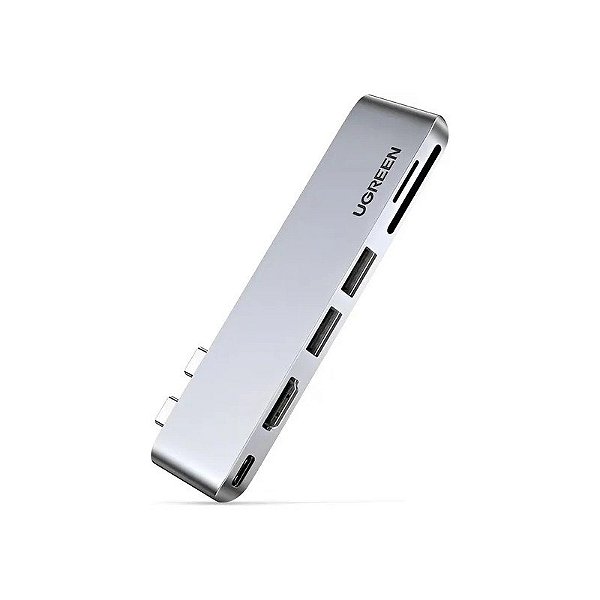 Adaptador Multifuncional Ugreen USB-C 5 Em 1 80856 - Prata