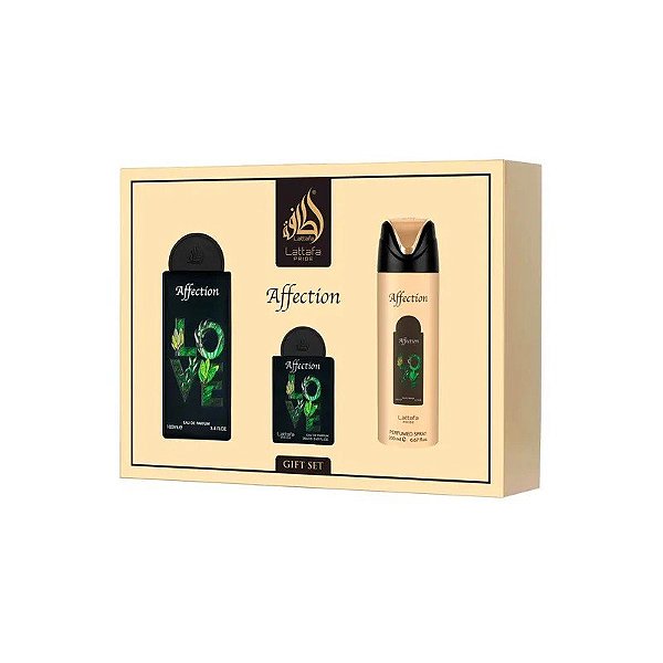 Kit Lattafa Pride Affection Eau de Parfum Unissex - 3 Unidades