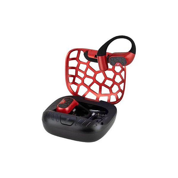 Fone de Ouvido Smartfy FS10B/R Bluetooth - Vermelho e Preto