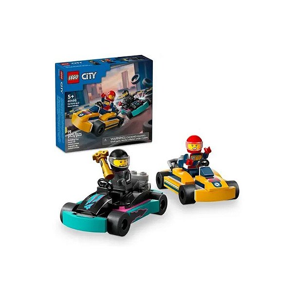 Kit de Carros de Corrida e Pilotos Lego City 99 Peças