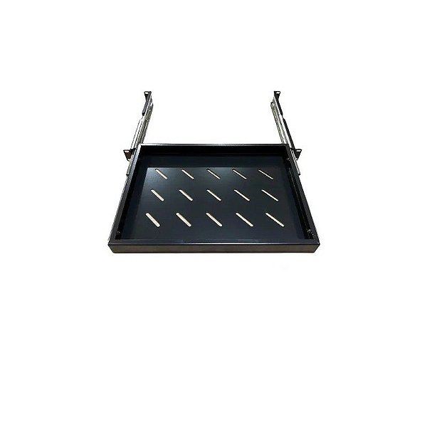 Bandeja Deslizante Acessória para Rack 19" 1U 600mm 32cm