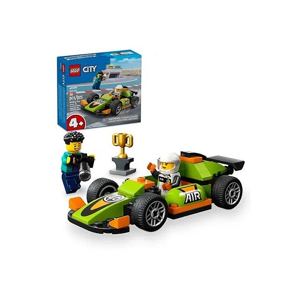 Kit Lego City Carro de Corrida Verde 60399 Com 56 Peças