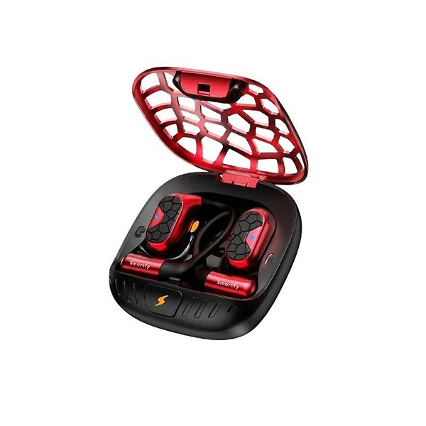 Fone de Ouvido Bluetooth Smartfy FS10B/R Preto/Vermelho