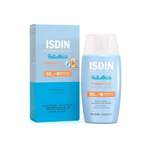 Protetor Solar Infantil Isdin Pediatrics Fusion Fluid Mineral Baby FPS 50 50 ML