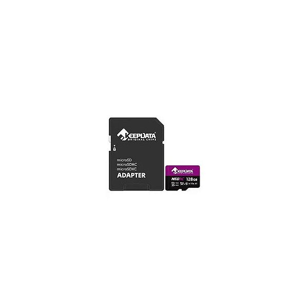 Cartão de Memória Micro SD Keepdata Neox C10 XC I U3 V30 A1 128GB - KDMSDC10U3V30A1/128G