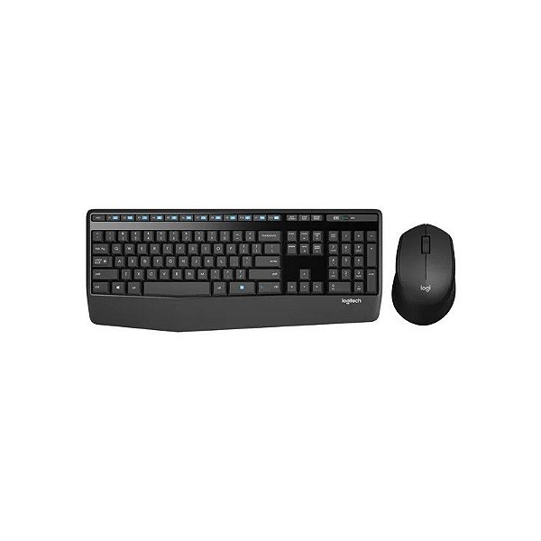 Teclado + Mouse Sem Fio Logitech MK345 - Preto