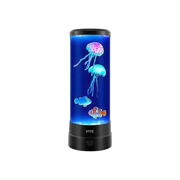 Luminária de Aquário Hye Colorful Aquarium Lamp HYE-9901 - com Controle - Recarregável - Preto