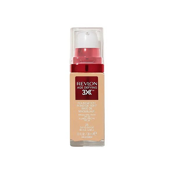Base Líquida Revlon Age Defying 3X FPS 20 25 Sand Beige - 30ML