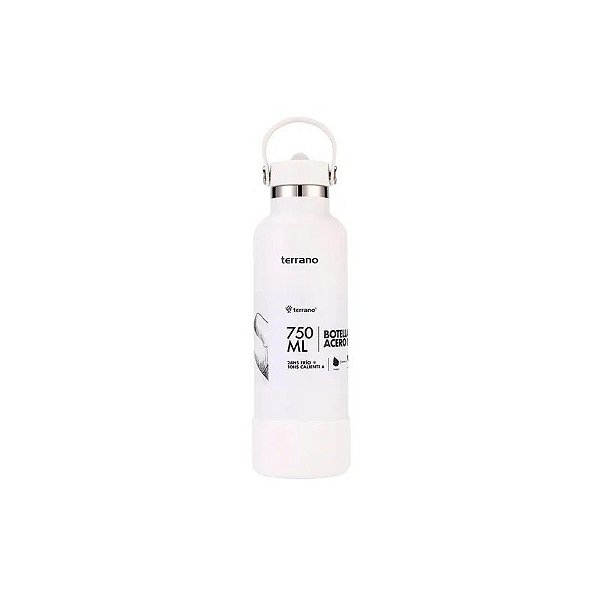 Garrafa Térmica Terrano - 750ml - com Bico + 2 Canudos - Branca