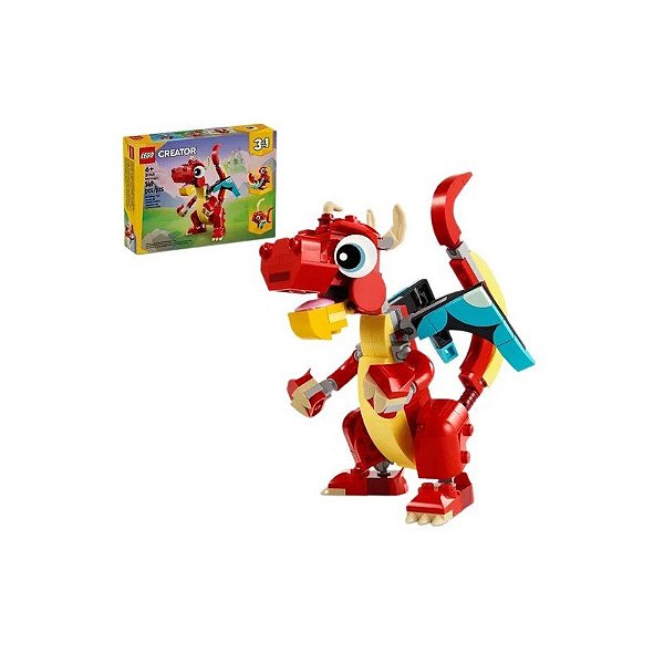 Kit Lego Creator Dragão Vermelho 3 Em 1 149 Peças