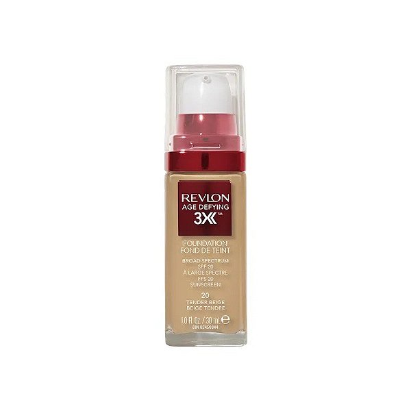 Base Líquida Revlon Age Defying 3X FPS 20 20 Tender Beige - 30ML
