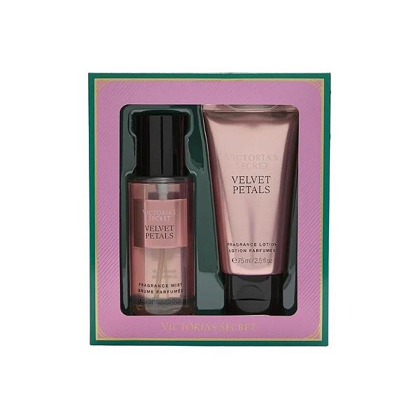 Kit Victoria's Secret Pétalas de Veludo Loção Corporal 75ML + Névoa Corporal 75ML