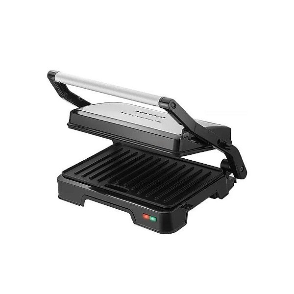 Grill 3 em 1 Mondial Master Press Duo 180 PG-01-180 1.000 Watts Antiaderente 220V ~ 50/60 Hz - Preto/Prata