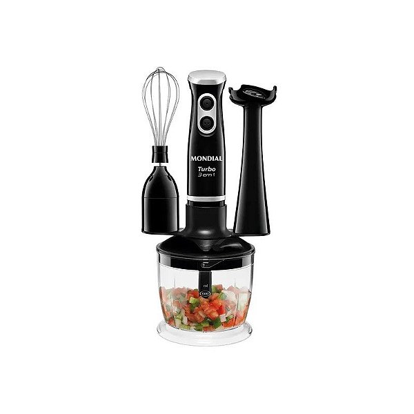 Mixe Mondial Turbo 3 Em 1 M-14 - 350W - 2 Velocidades - 220V - 50/60Hz - Preto