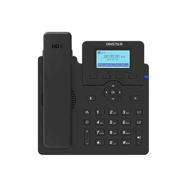 Telefone IP Dinstar C60U 2 Linhas 5*Conferência 2*10/100
