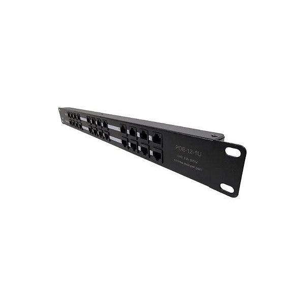 Injetor PoE Passivo 12 Portas ZQ 10/100Mbps (ZCPOEI012)