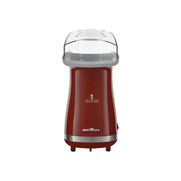 Pipoqueira Elétrica Britânia Poplite Inox BPI01VI 1.200 Watts 220V ~ 50/60 Hz - Vermelho