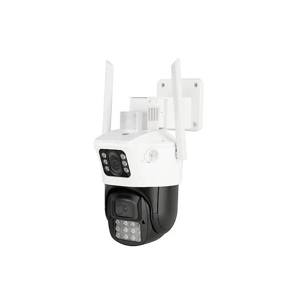 Câmera de Segurança IP IPF-09 - 3MP - Wi-Fi - 2 Antenas - Branco e Preto