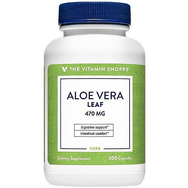 Garrafa com 300 cápsulas de Aloe Vera 470mg COMPL T.V.SHOPPE