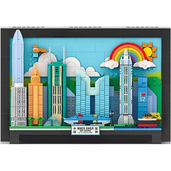 Blocos de Construção City Postal Shenzhen - 4923 (645 Peças)