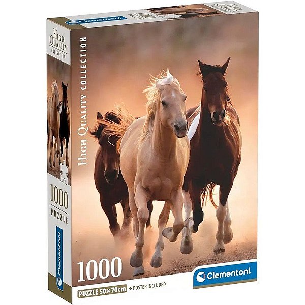 Quebra-cabeça Running Horses High Quality Collection Clementoni - 39771 (1000 peças)