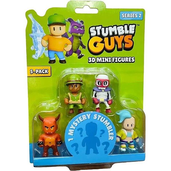 Bonecos Stumble Guys 3D Mini Figuras S2 Diramix Arte.5 - 0438 (5 Unidades)