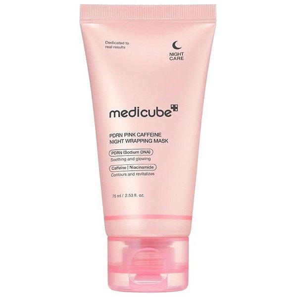 Máscara Facial Medicube PDRN Pink Caffeine Night Wrapping - 75mL