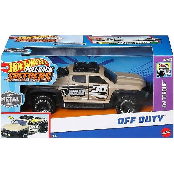 Carrinho Off Duty Hot Wheels Pull-Back Speeders Mattel - HWH41-LA1
