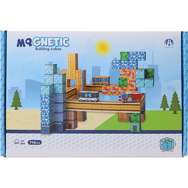 Jogo de Cubos Magnéticos de Construção Chuang Huang - CH1436 (114 peças)