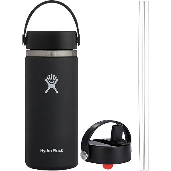 Garrafa Térmica Hydro Flask W16BTS001 473mL + Tampa WSF001 - Preta