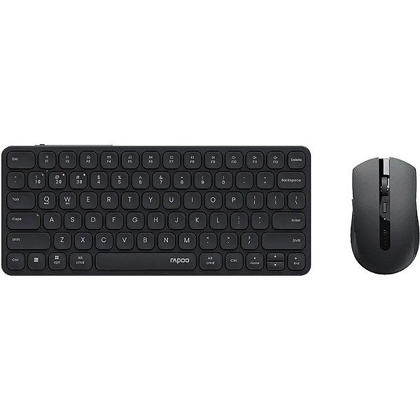 Teclado e Mouse Sem Fio Rapoo 9050S - Cinza escuro