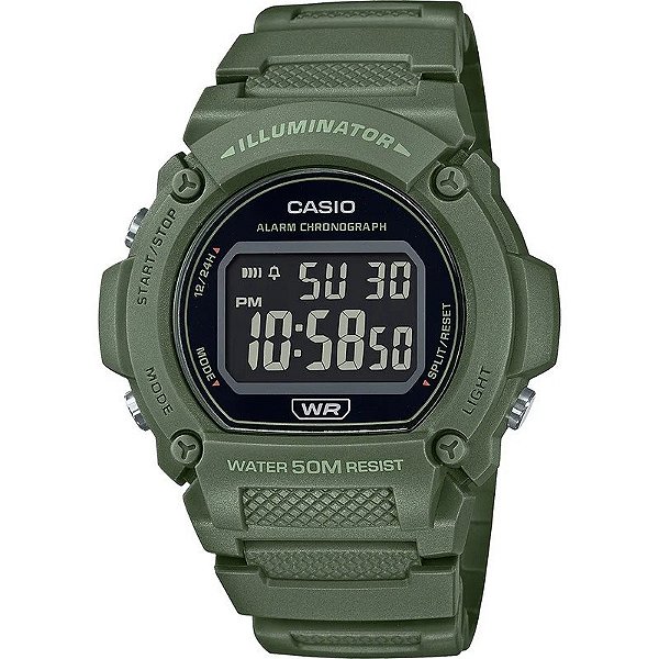 Relógio Casio Digital W-219HC-3BVDF - Masculino