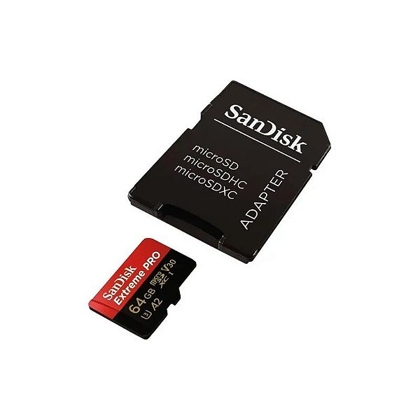 Cartão MicroSD 64GB Sandisk Extreme Pro U3 200MB/S SDSQXCU-064G-GN 6MA 200MB/s