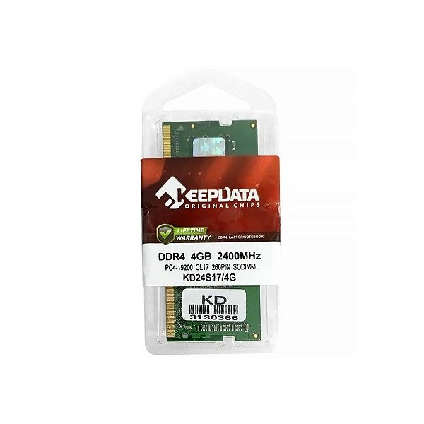 Memória Ram para Notebook 4GB Keepdata KD24S17/4G DDR4 de 2400MHZ