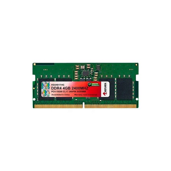 Memória para Notebook Keepdata, DDR4 4GB (1X4GB), 2400MHZ, So-DIMM, KD24S17/4G, Verde