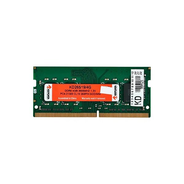 Memória Ram Keepdata 4GB DDR4 2666MHZ para Notebook - KD26S19/4G
