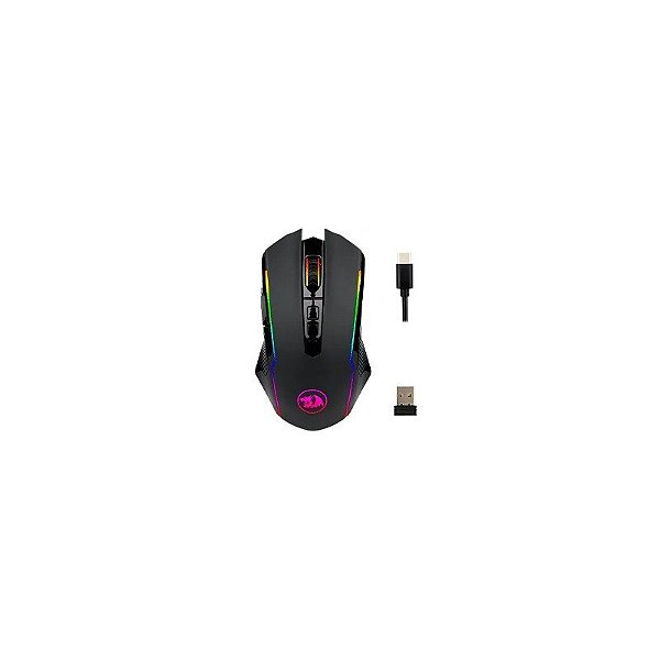 Mouse Gamer Redragon M910-KS Ranger Lite Sem Fio / RGB - Preto