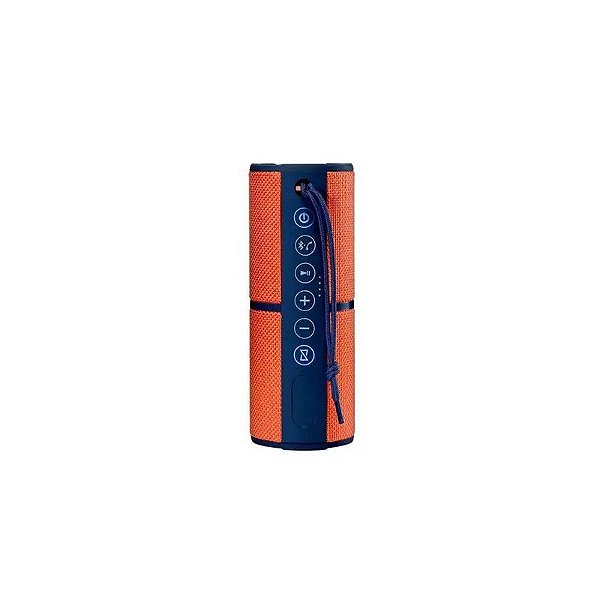 Caixa de Som Multilaser SP246 Mini À Prova D'água Bluetooth 15W Laranja - Azul
