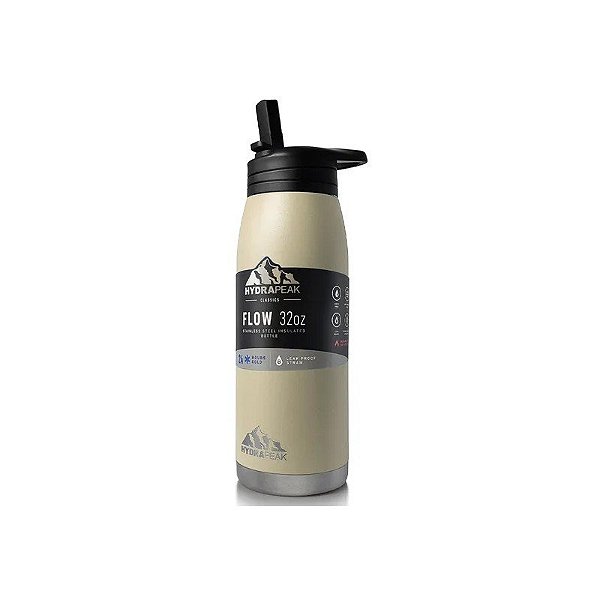 Garrafa de Água Hydrapeak HP-FLOW-32-Sand Flow Collection 24H Gelada Areia 946ml