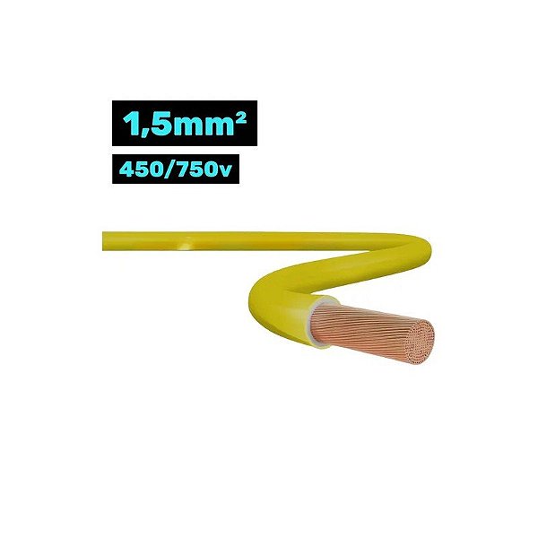 Cabo Flexível CH 450/750V 1.5MM 100M Amarelo