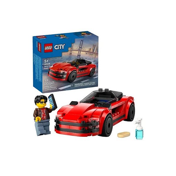 Jogo Lego City Carro Esportivo Vermelho 109 Peças