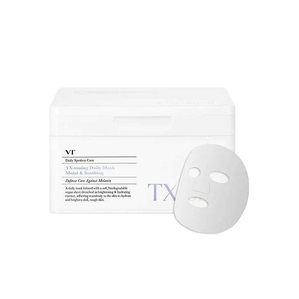 Máscara Facial VT Cosmetics TX-Toning Diária - 30 Unidades